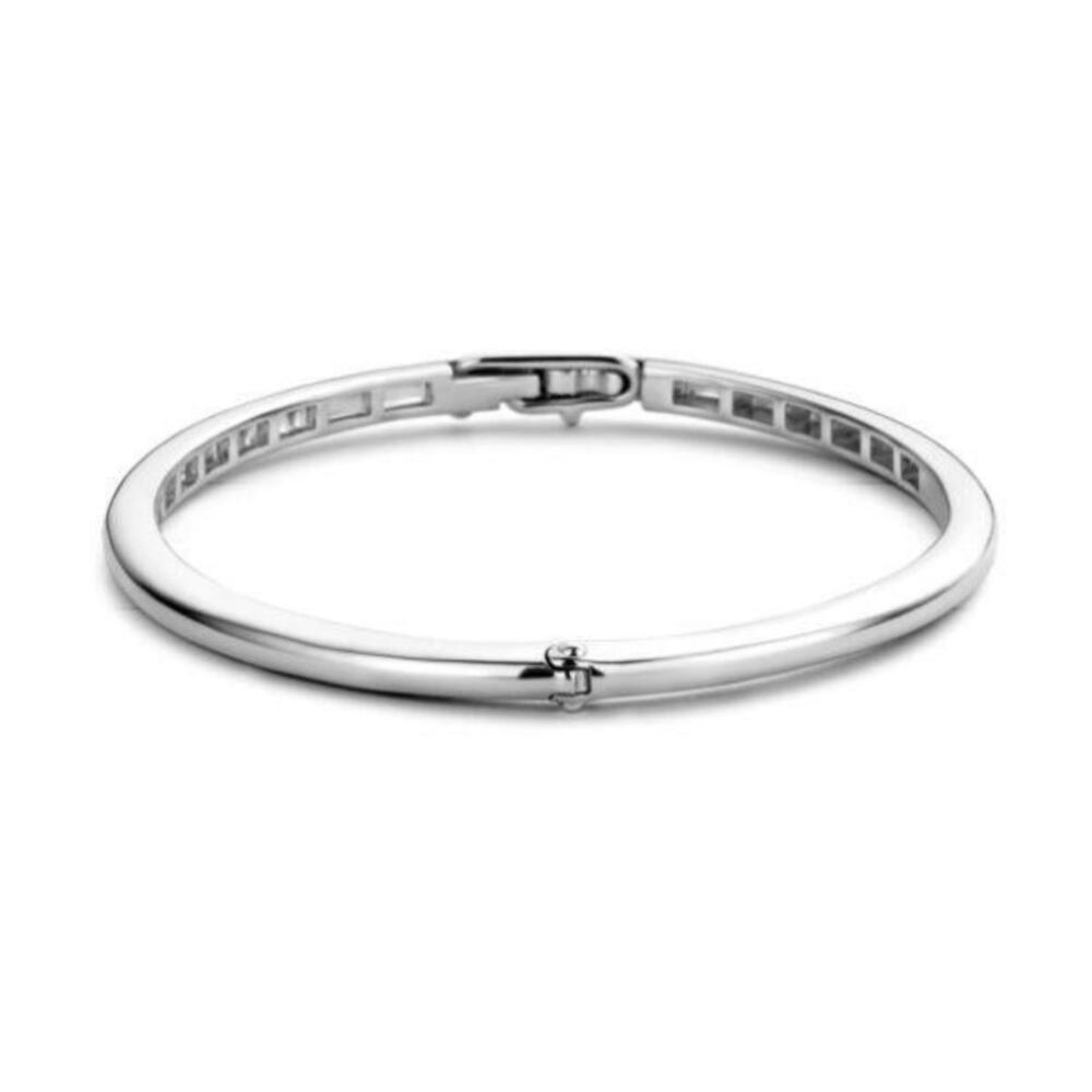 NEW TI SENTO women's thin smooth bangle in silver